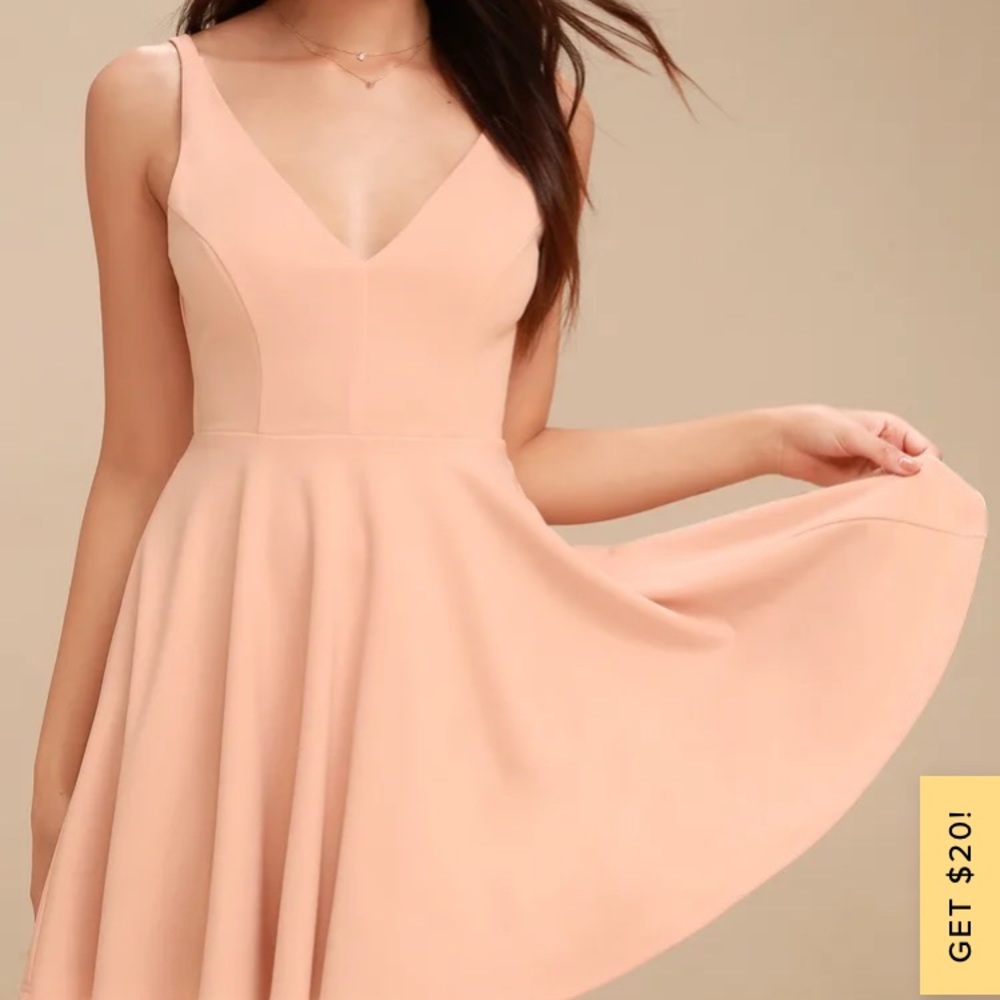 Blush Lulus skater dress size medium